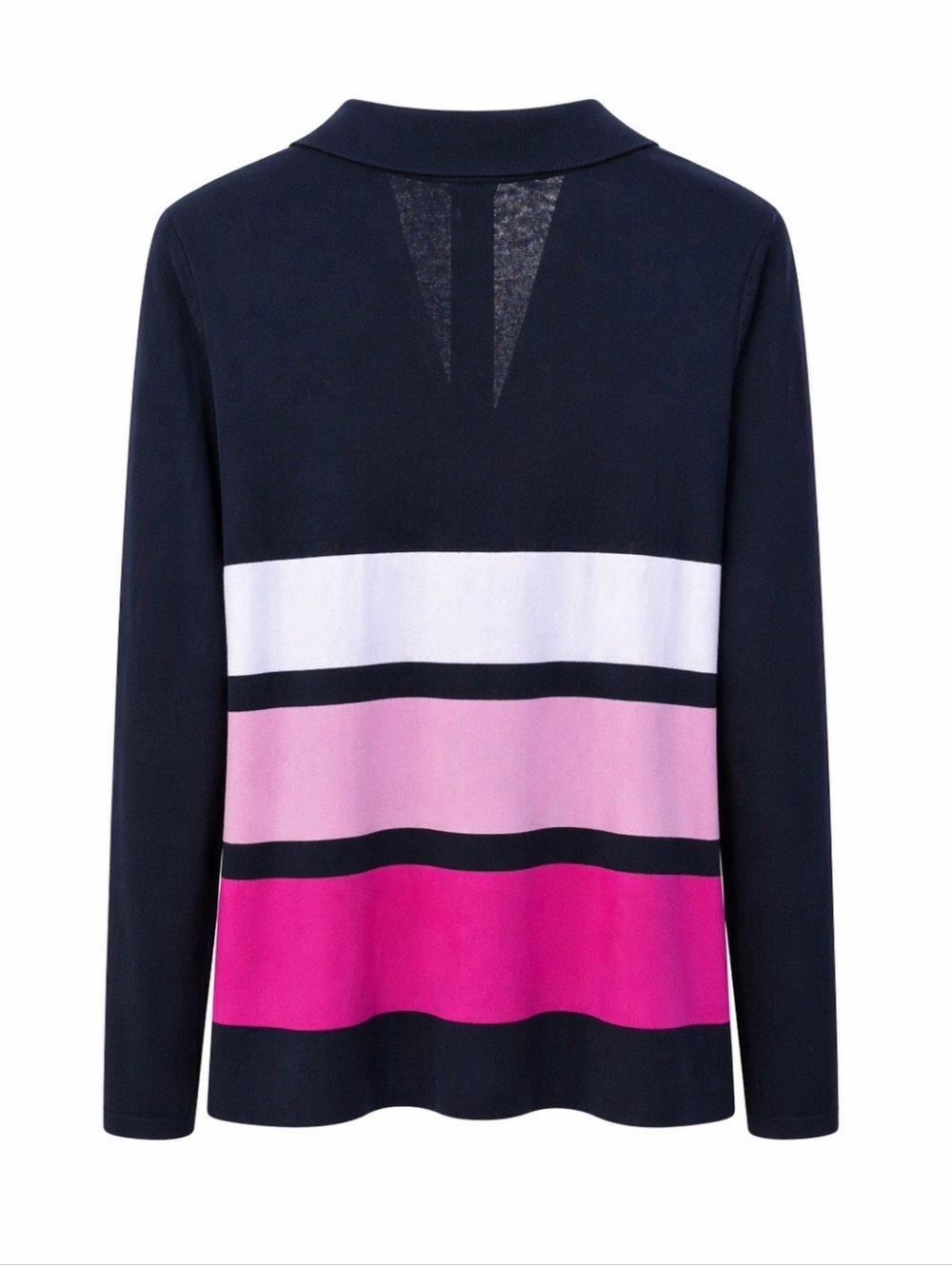 Missook Petite Colorblock Cardigan Black Pink White Button Front Knit Top Sz SP - Picture 4 of 12